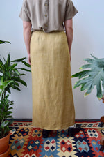 Goldenrod Linen Skirt