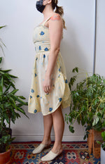 Seventies Butter Floral Dress