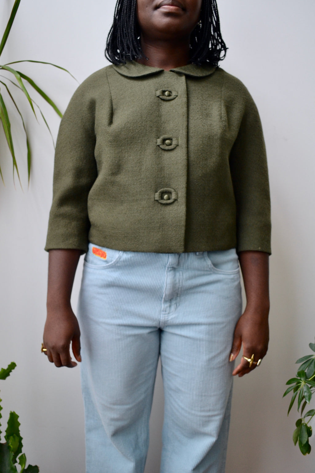 Sixties Cropped Green Jacket