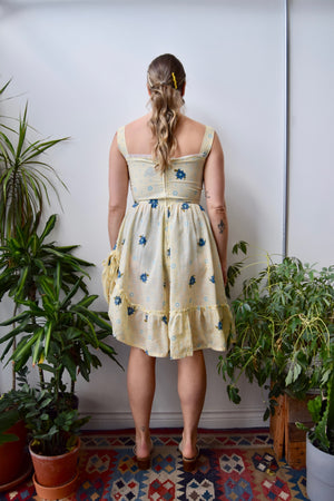 Seventies Butter Floral Dress