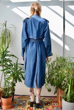 Denim Belted Trench Coat