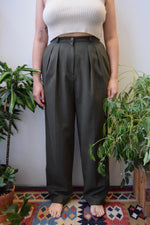 Khaki Wool Trousers