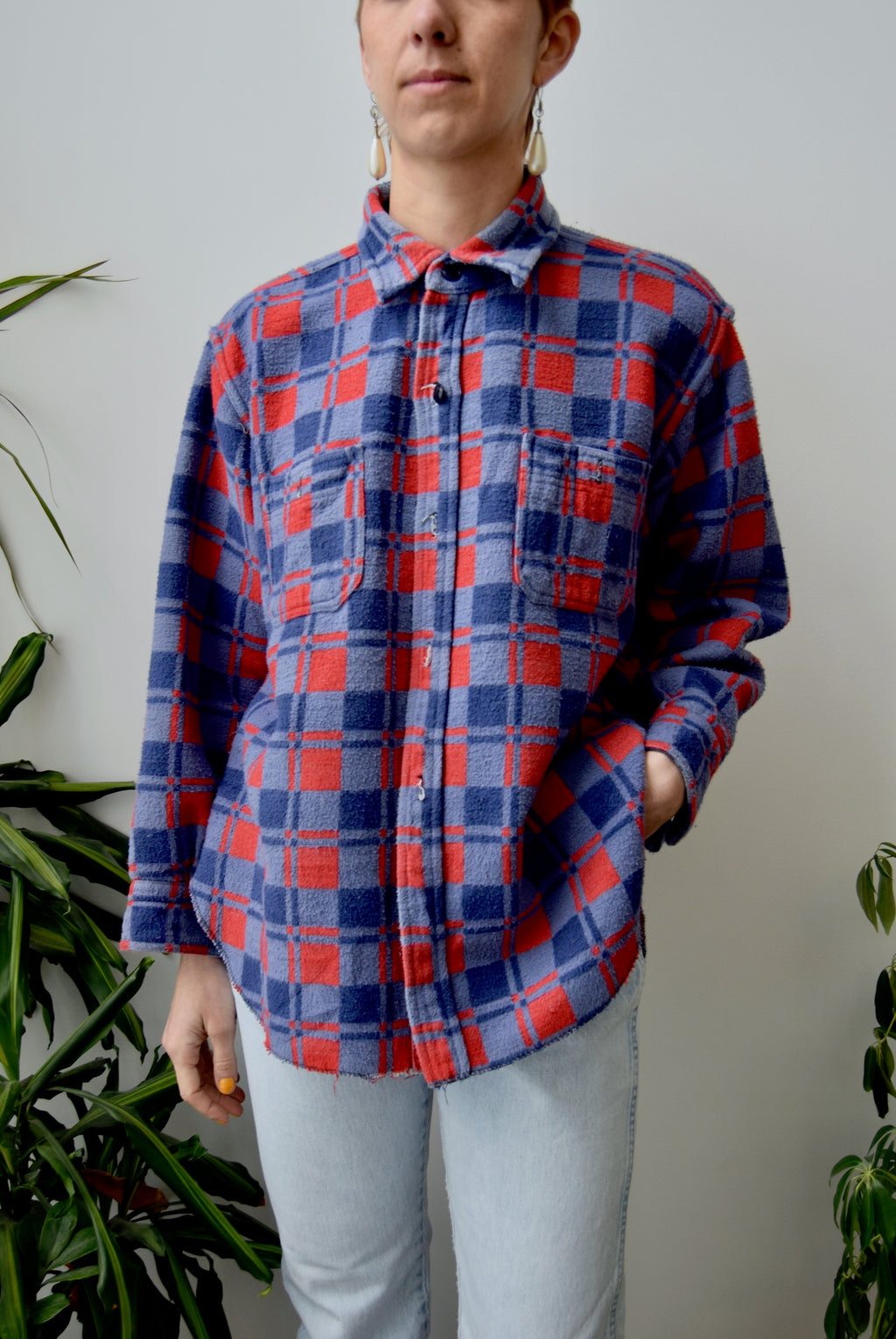 Vintage Blue Champion Flannel