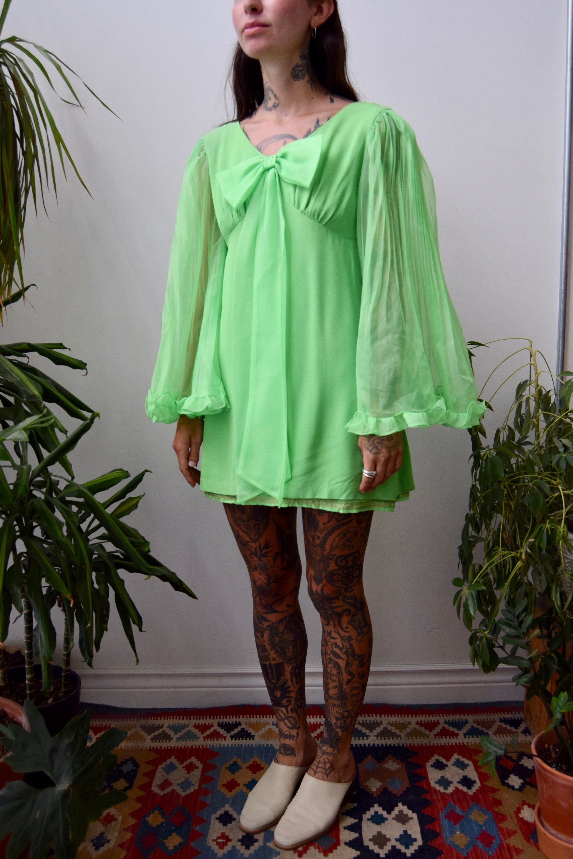 Sixties Lime Mini Dress