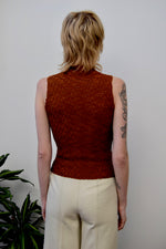 Caramel Crinkle Mock Neck Top