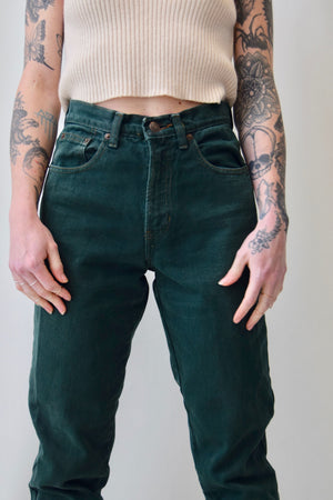 Pine Green Mom Jeans