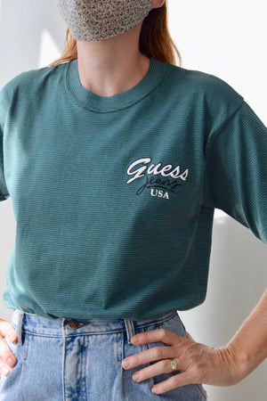 Vintage 80's Guess Jeans Striped T-Shirt