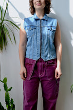 Nineties Denim Vest Top