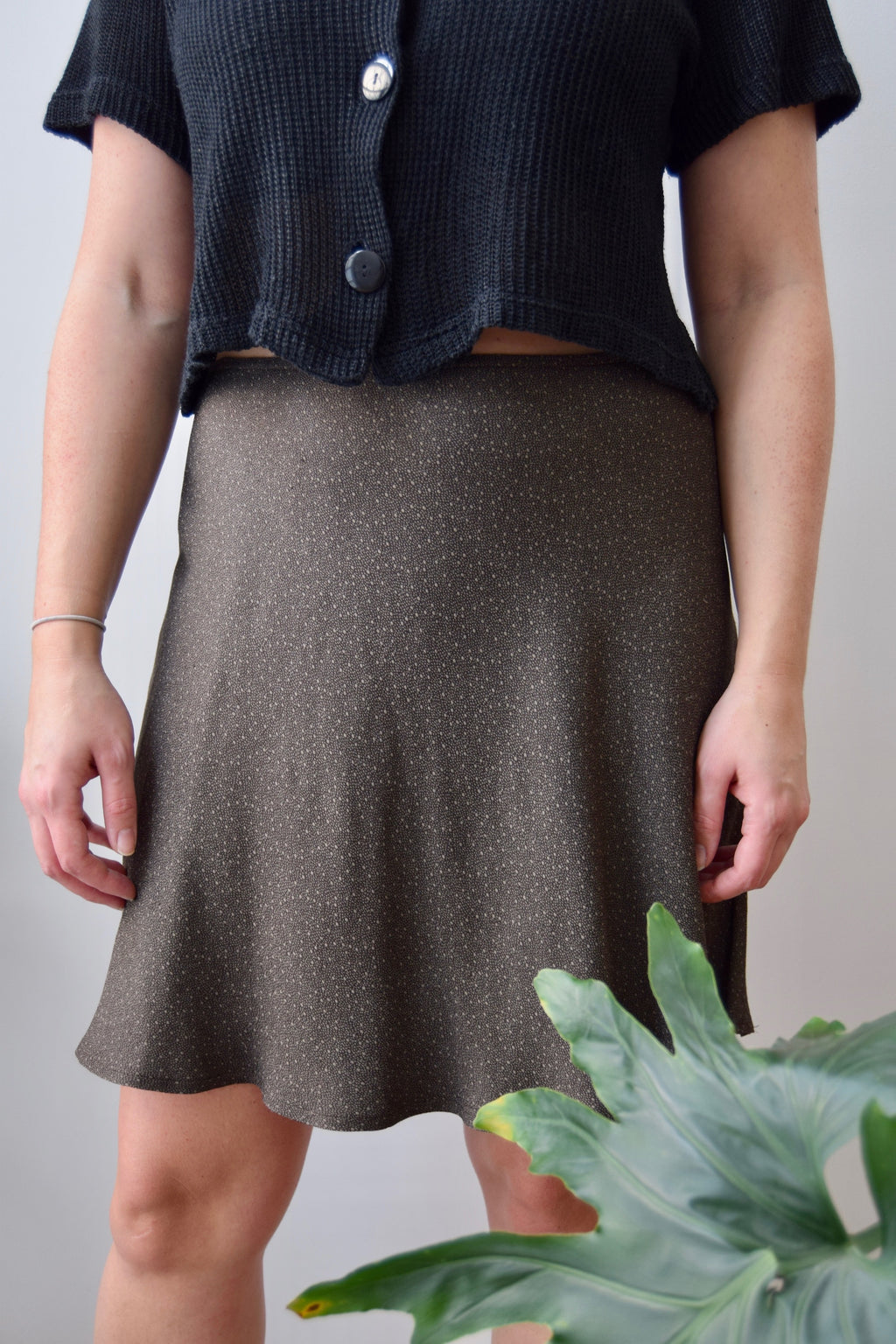 Carob Polka Dot Skirt