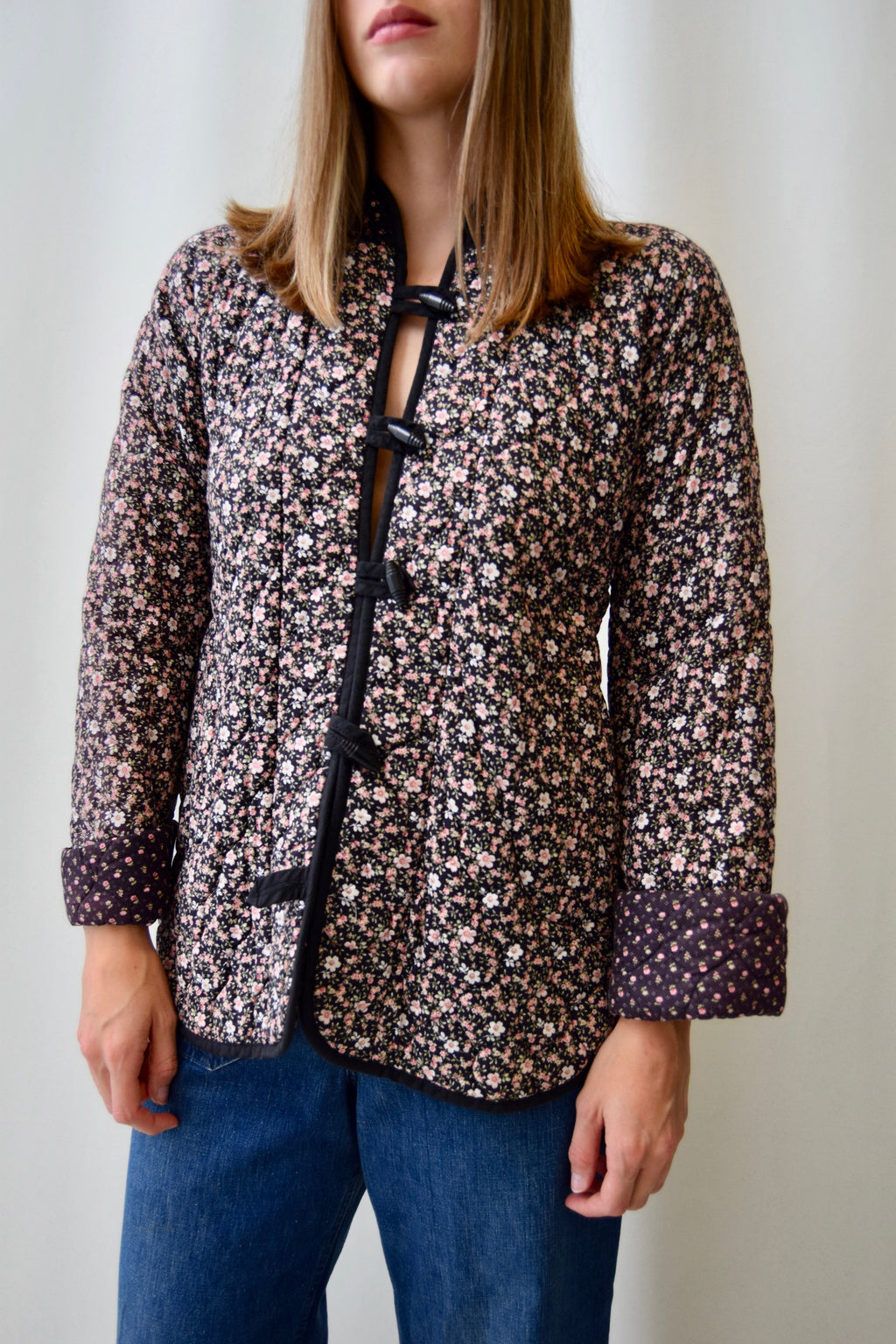 Micro Floral Quilted Jacket