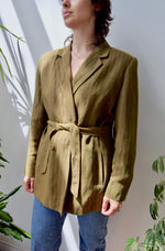 Linen Belted Blazer