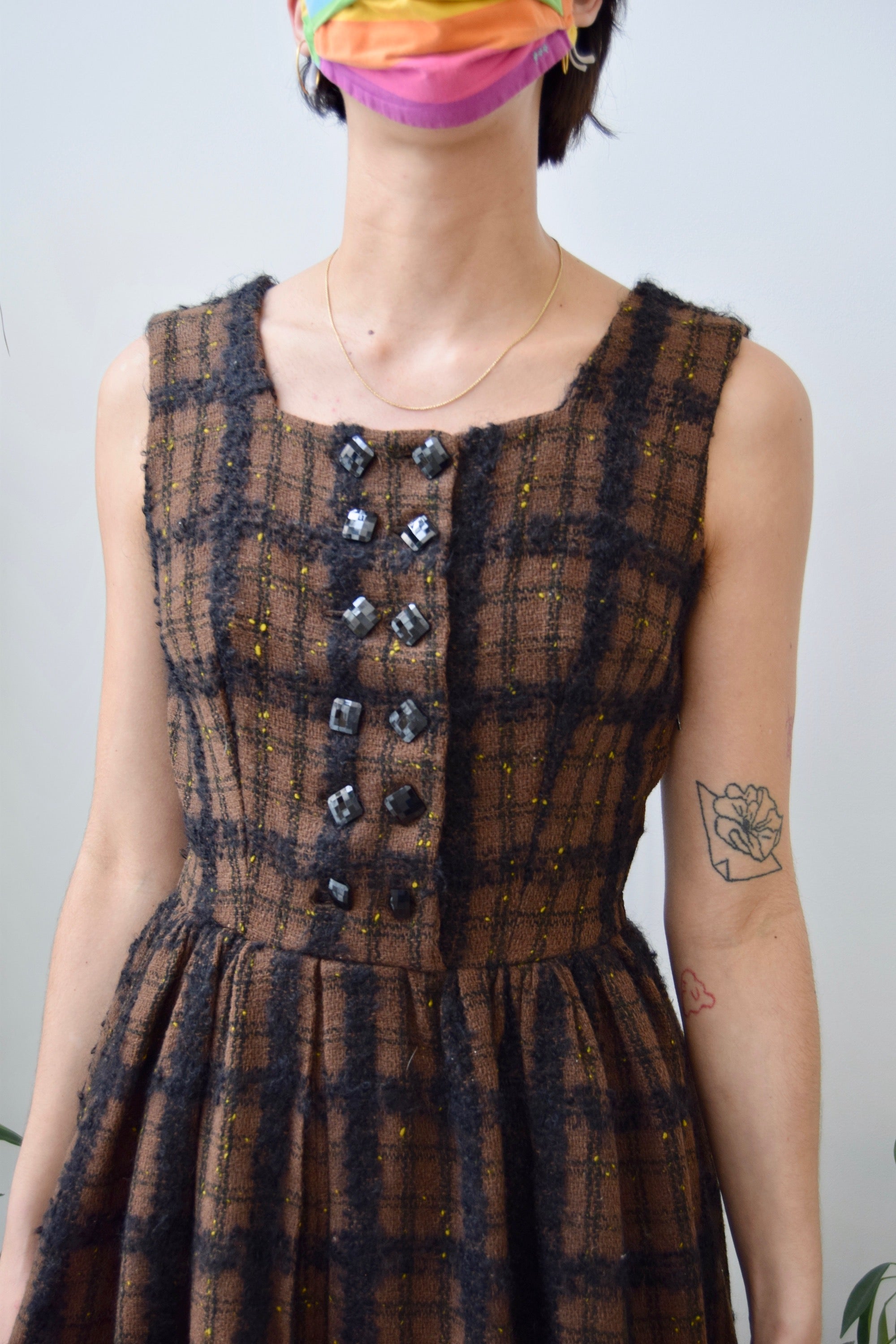 Mohair Plaid Fifties Dress