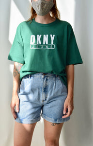 DKNY Jeans Green Logo T-Shirt