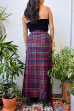 Wool Plaid Maxi Skirt