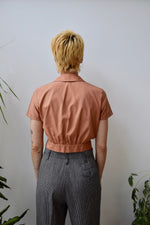 Vintage Cocoa Cotton Blouse