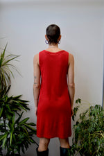 Red Knit Day Dress