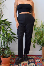 Classic Black Wool Trousers