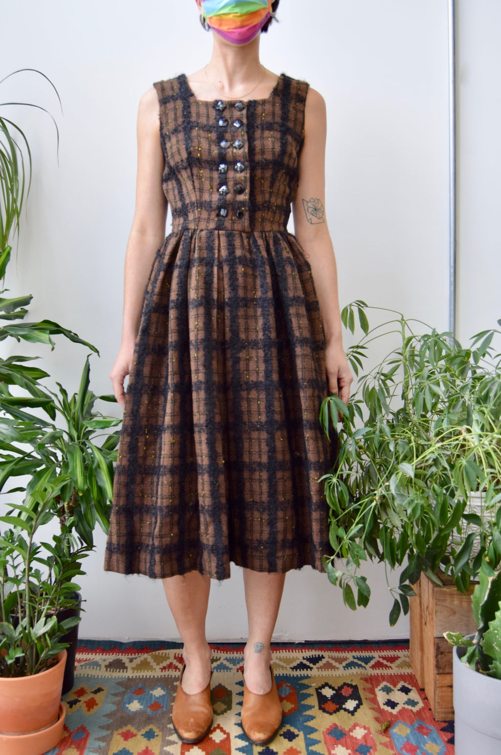 Mohair Plaid Fifties Dress