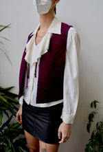 Quilted Velvet Vest