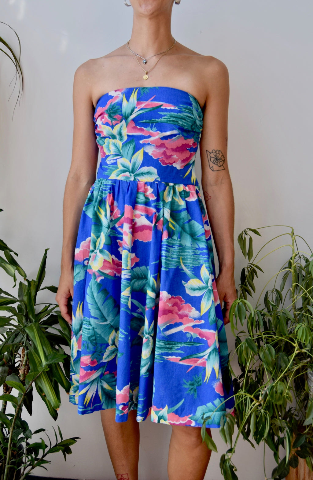 Blue Hawaiian Tube Dress