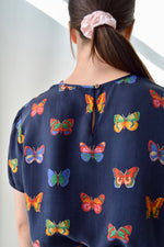 Midnight Rayon Butterfly Top