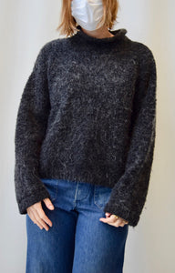 Charcoal Mock Neck Sweater
