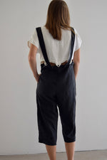 Parisian Black and White Linen Jumpsuit Set