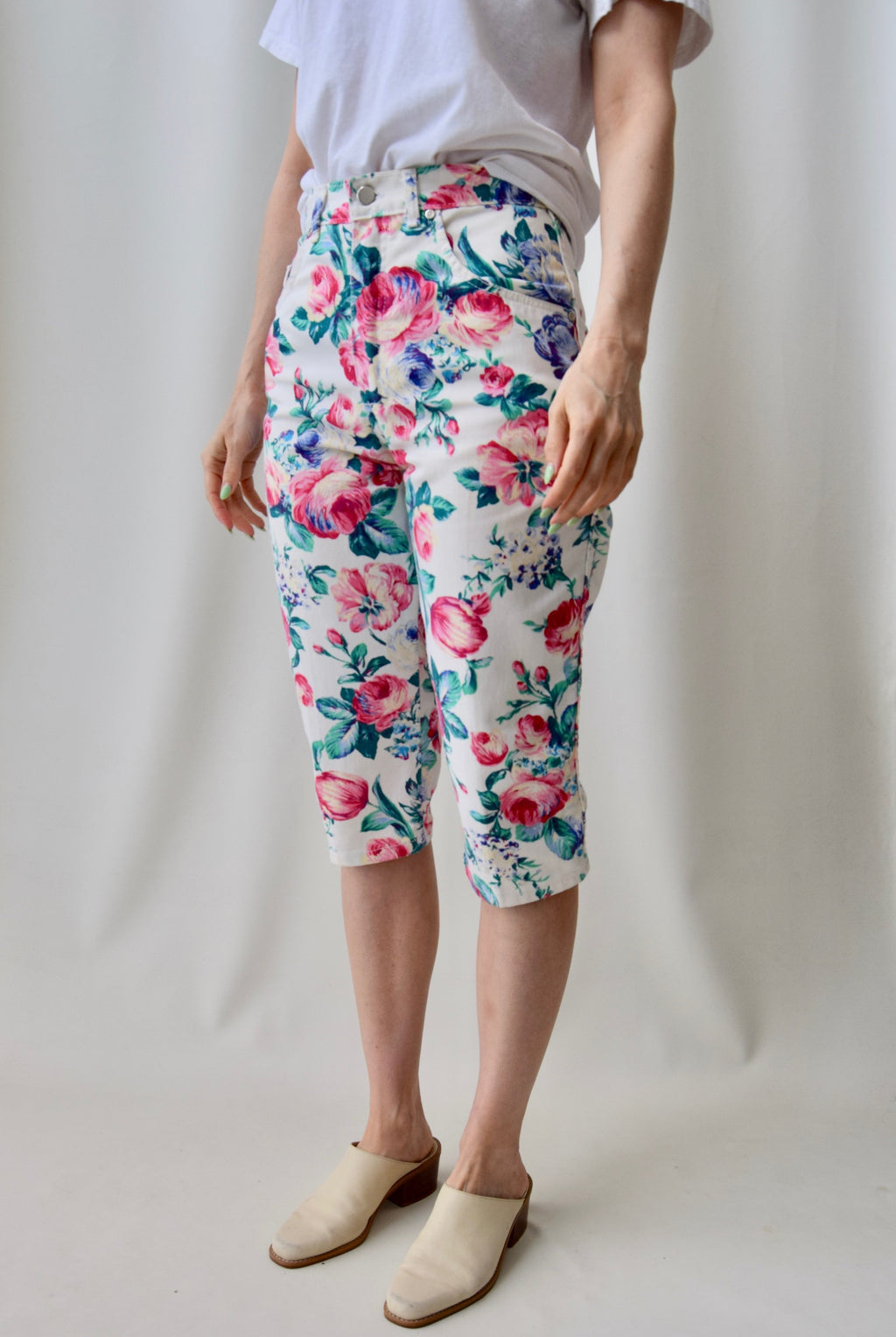 Floral Wallpaper Capris