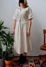 Raw Silk Shirtdress