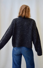 Charcoal Mock Neck Sweater