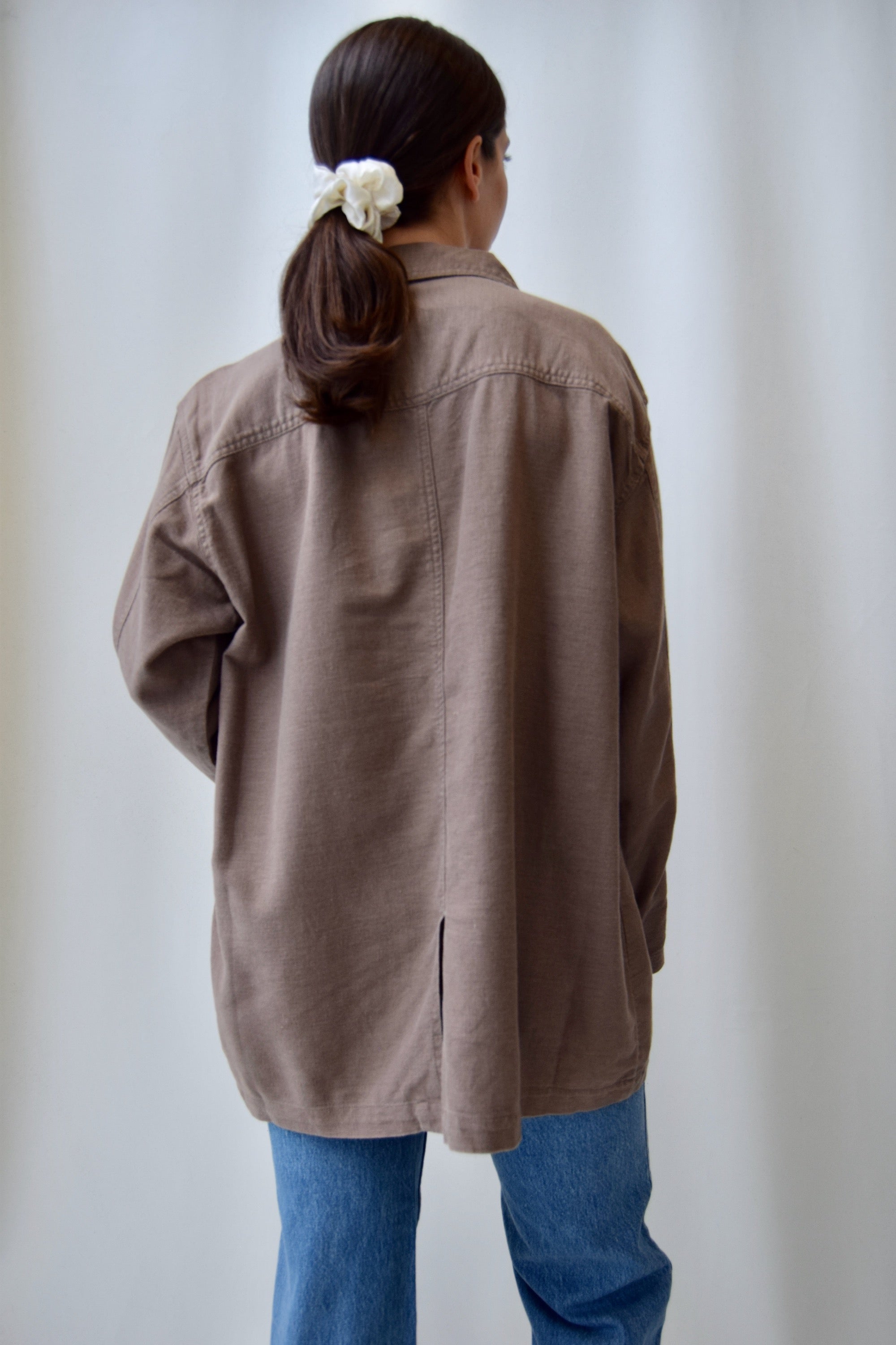 Cocoa Linen Blend Chore Coat