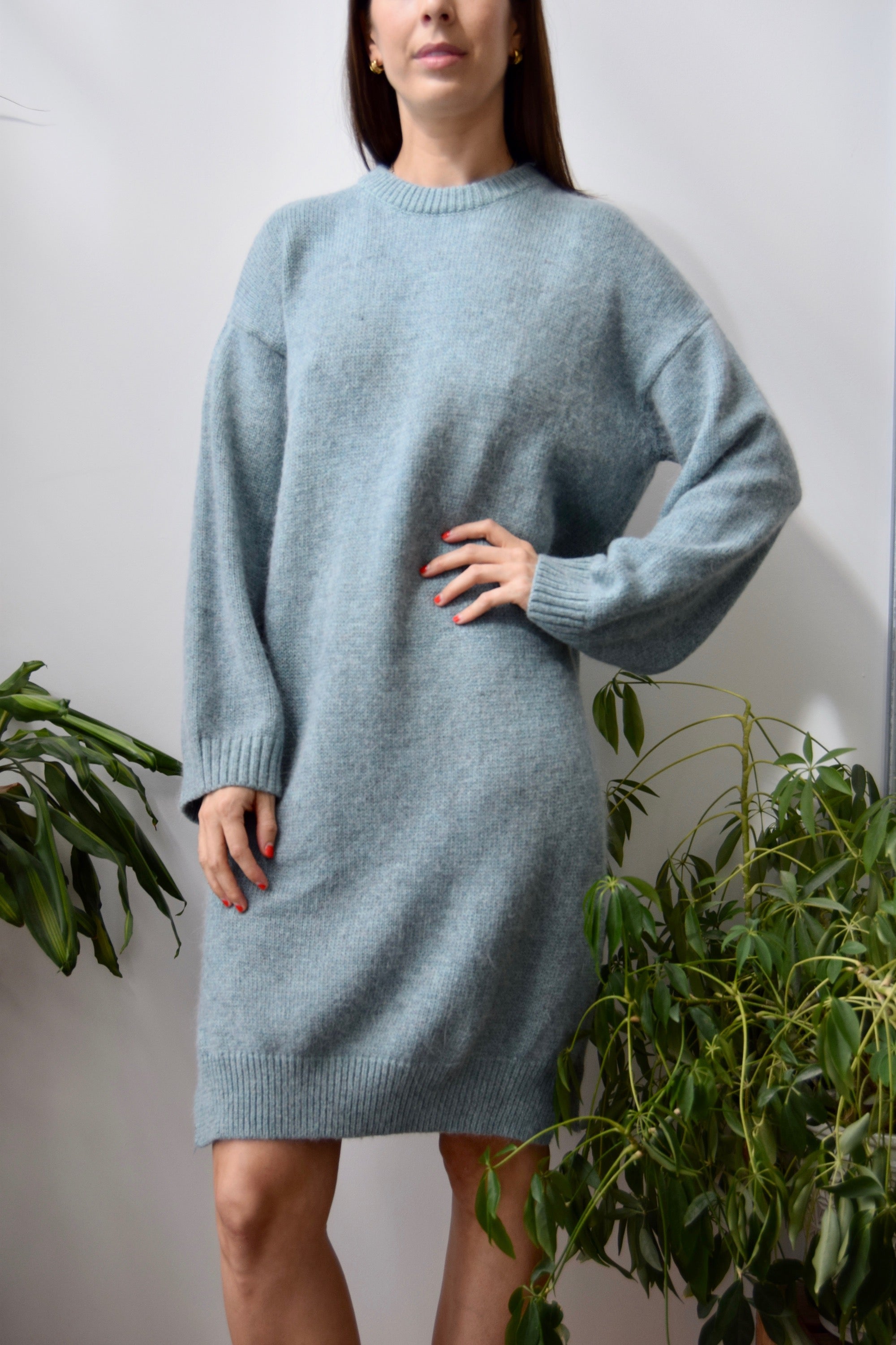 Sapphire Angora Sweater Dress