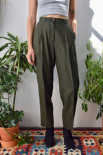 Olive Drab Rayon Woven Trousers