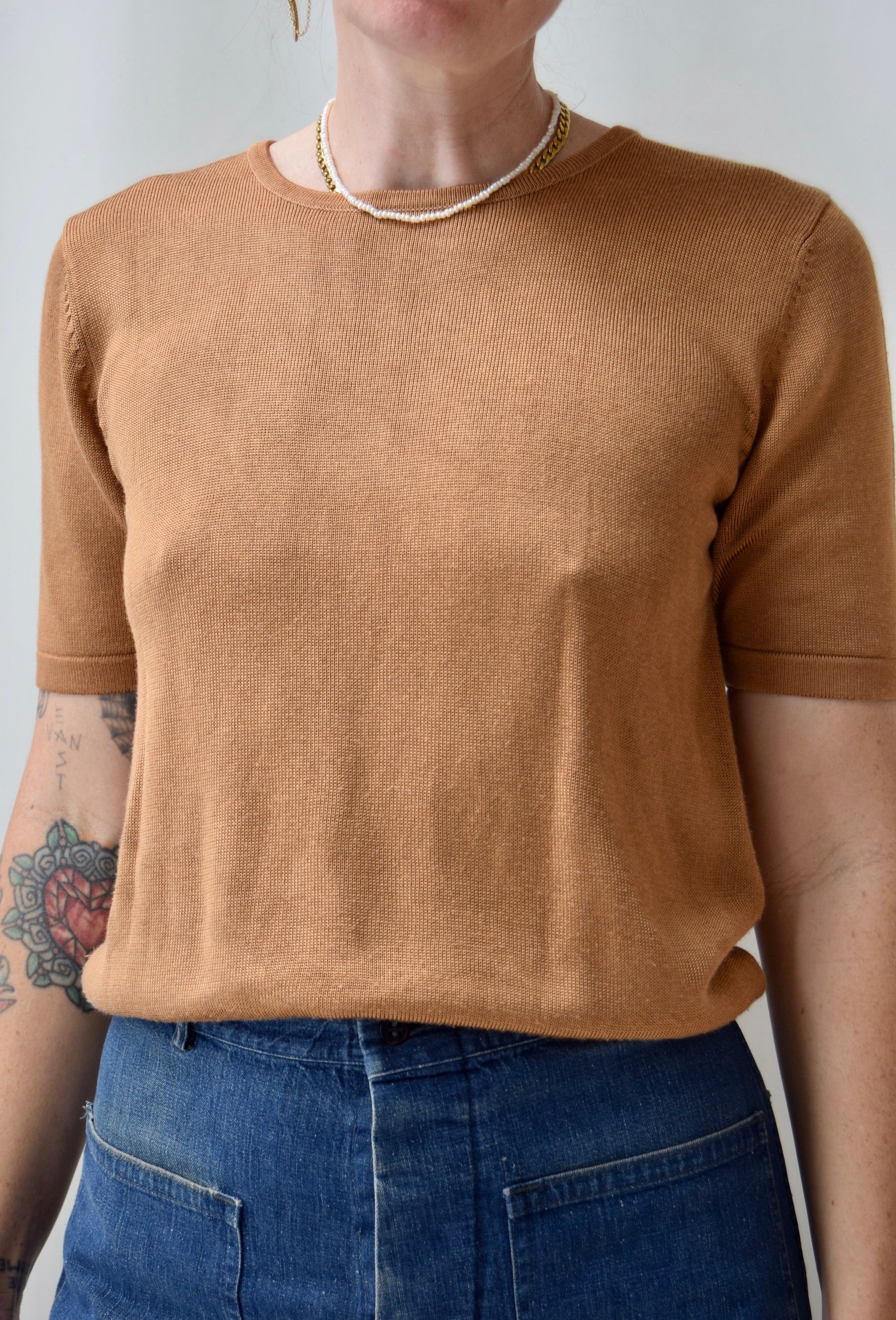 Camel Knit Tee