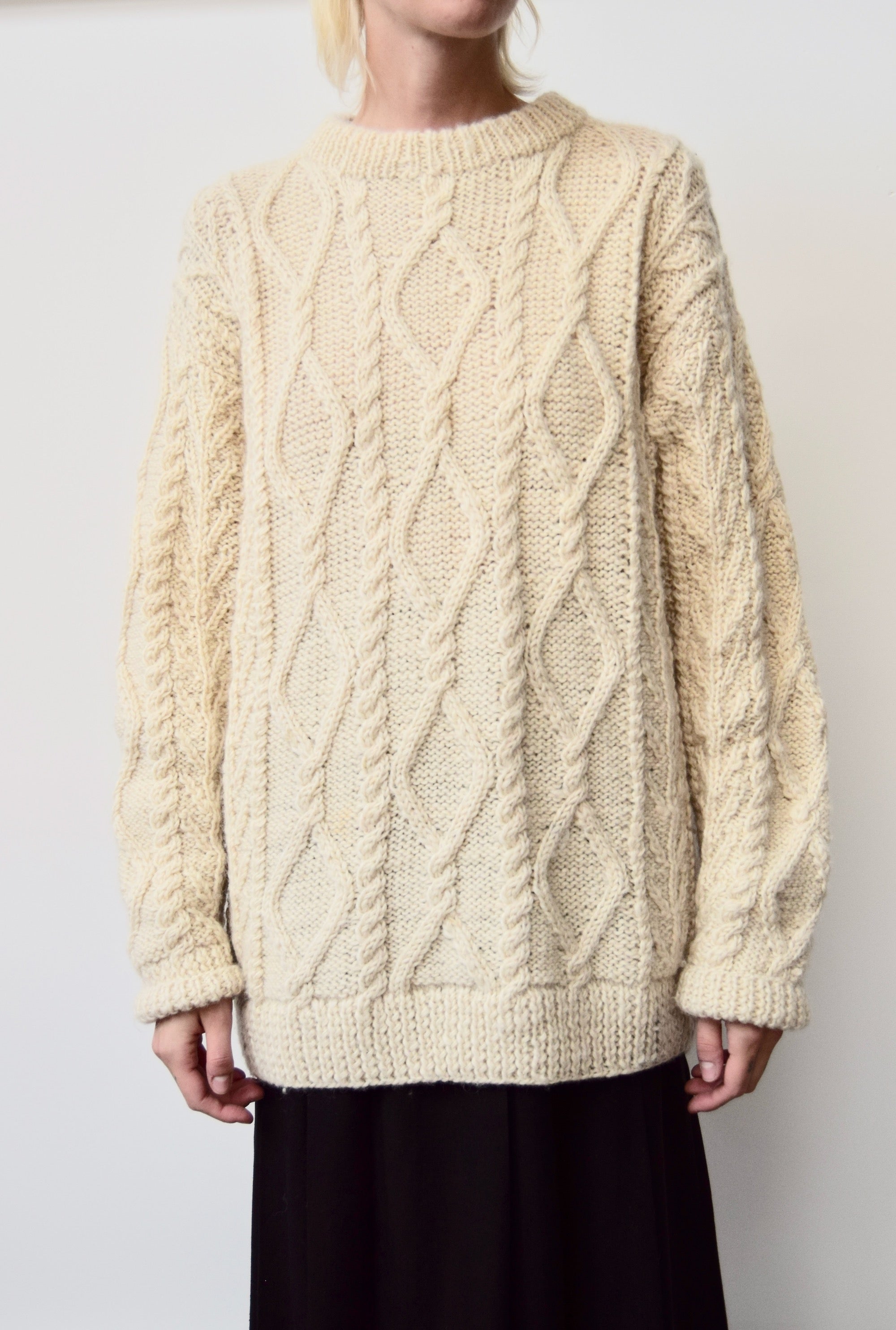 Ivory Cable Knit Sweater