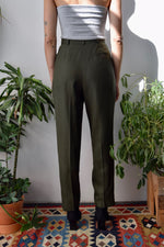 Olive Drab Rayon Woven Trousers