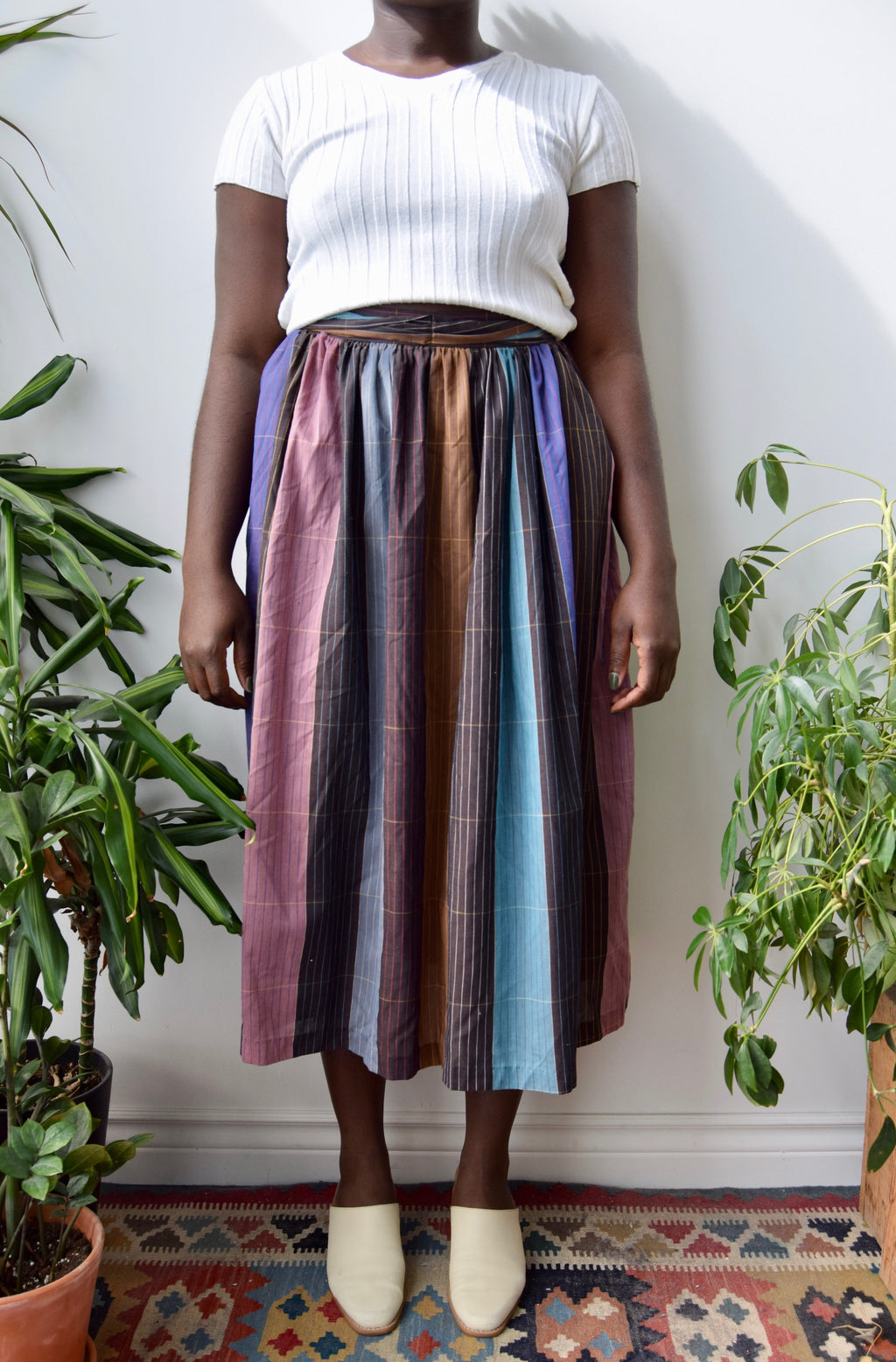 Eighties Grid Summer Skirt