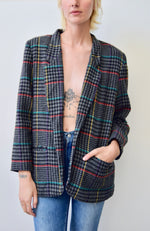 Grey Houndstooth Blazer