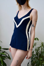 Sixties Navy Swimsuit