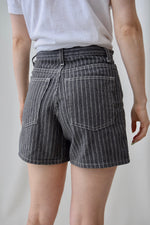 90's Black Striped Relaxed Shorts