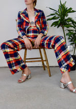 Seventies Plaid Seersucker Suit