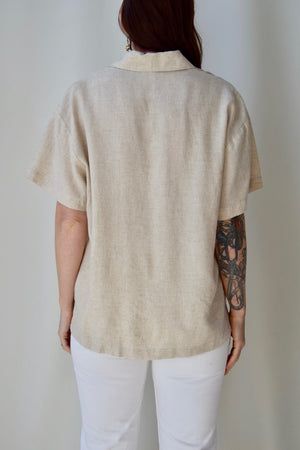 Wheat Linen Blend Top