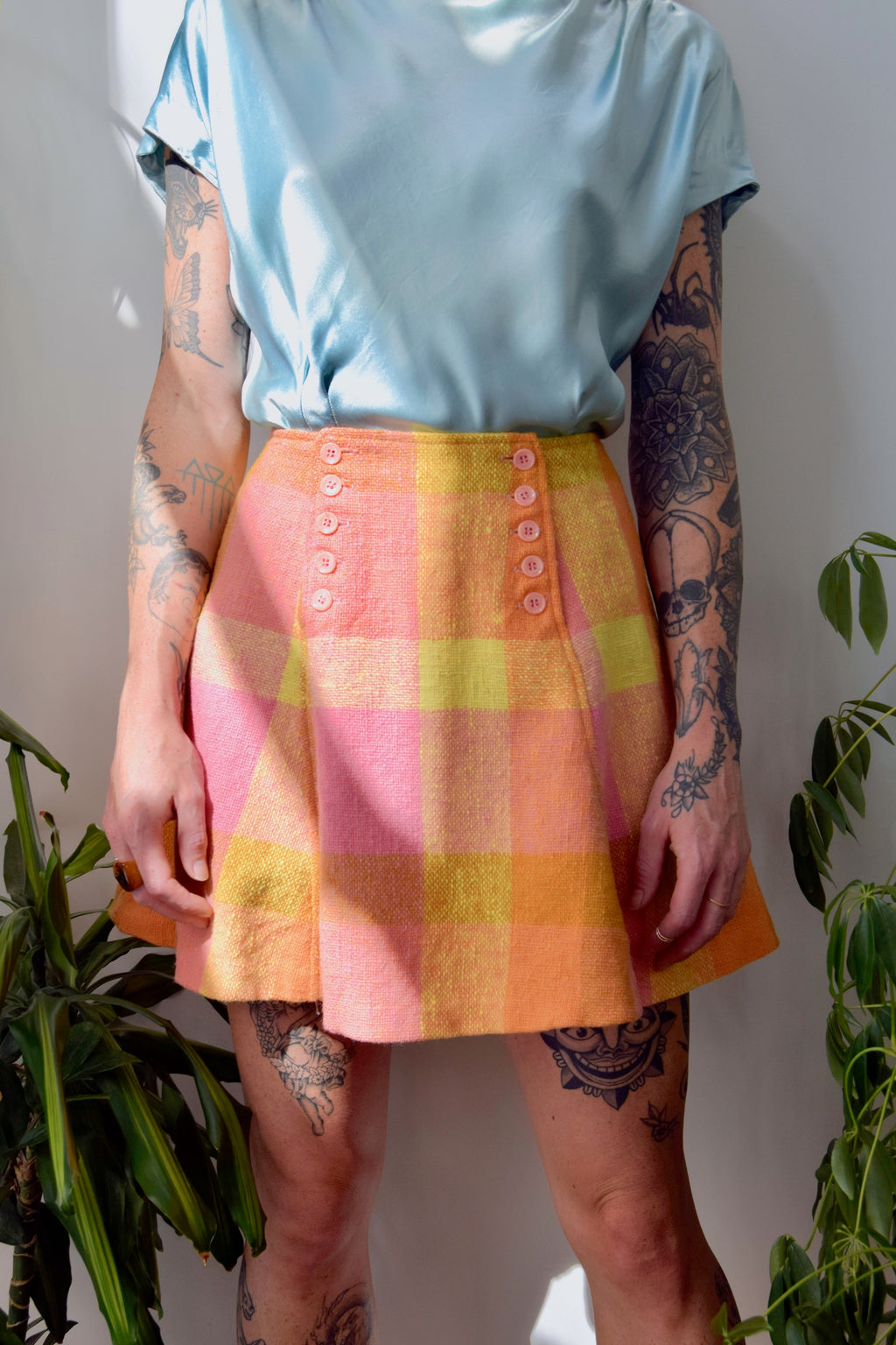 Vintage Sunshine Wool Mini Skirt