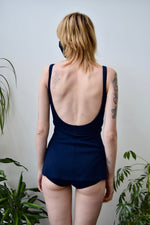 Sixties Navy Swimsuit