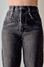 Faded Wash Western Jeans