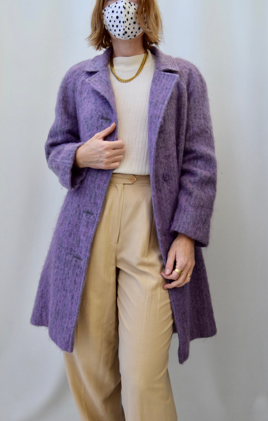 Heathered Lilac Mohair Coat