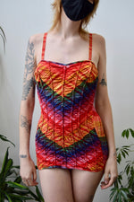 Fifties "Jantzen" Rainbow Cotton Playsuit