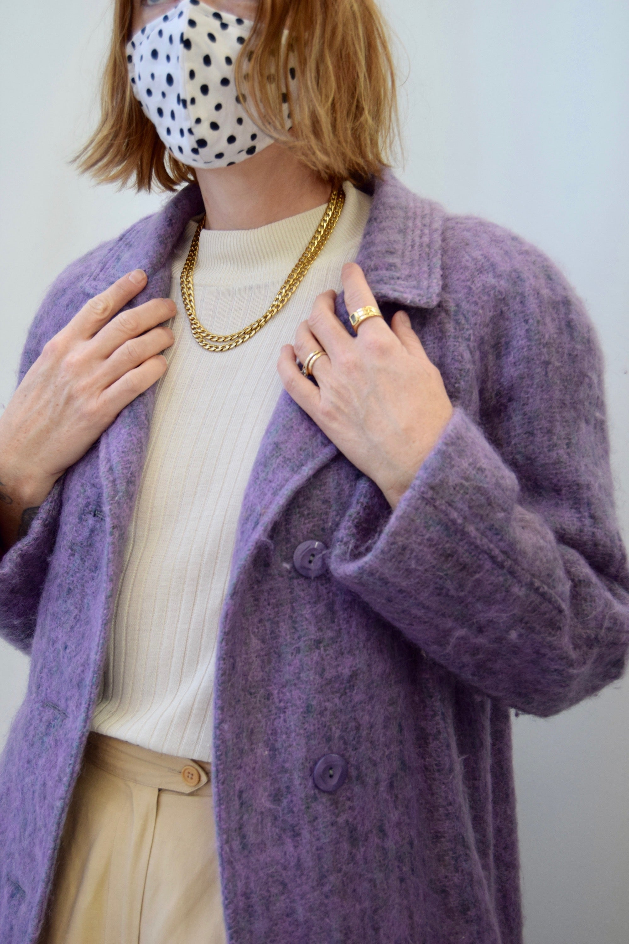 Heathered Lilac Mohair Coat
