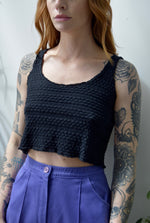 Nineties Knit Cotton Crop Top