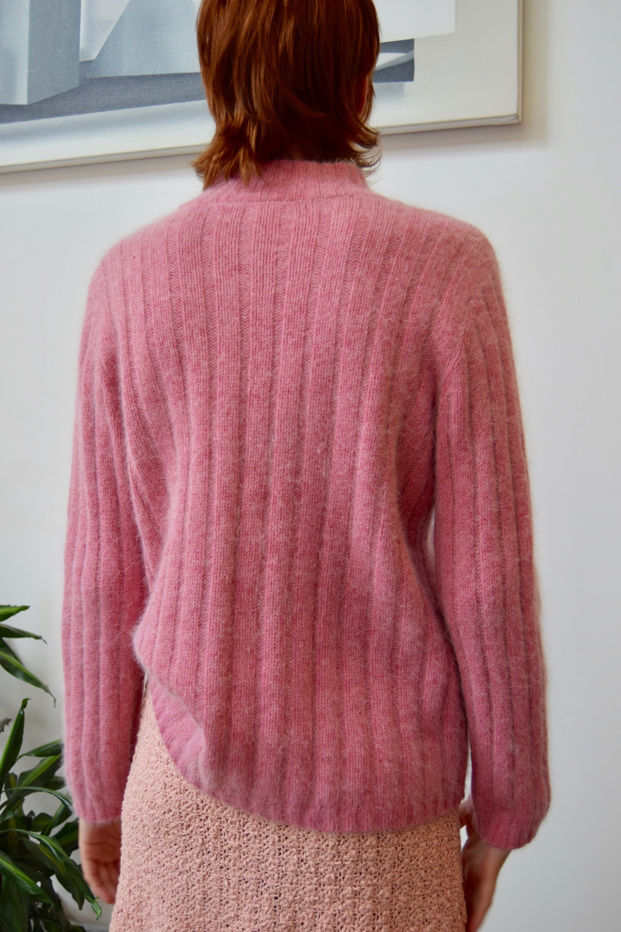 Bubblegum Angora Cable Knit